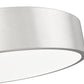 Z-Lite Coronado 20" 1-Light LED-Integrated Brushed Nickel Steel Frosted Plastic Shade Flush Mount Lighting