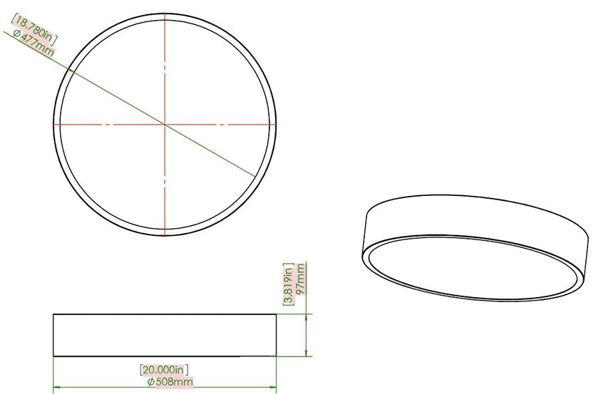 Z-Lite Coronado 20" 1-Light LED-Integrated Bronze Steel Frosted Plastic Shade Flush Mount Lighting
