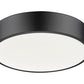 Z-Lite Coronado 20" 1-Light LED-Integrated Matte Black Steel Frosted Plastic Shade Flush Mount Lighting
