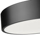 Z-Lite Coronado 20" 1-Light LED-Integrated Matte Black Steel Frosted Plastic Shade Flush Mount Lighting