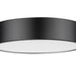 Z-Lite Coronado 20" 1-Light LED-Integrated Matte Black Steel Frosted Plastic Shade Flush Mount Lighting
