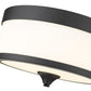 Z-Lite Cosmopolitan 14" 3-Light Matte Black Flush Mount Lighting With Etched White Glass Shade