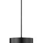Z-Lite Counterpoint 12" 1-Light Matte Black Steel and White Fabric Pendant Light