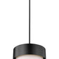 Z-Lite Counterpoint 12" 1-Light Matte Black Steel and White Fabric Pendant Light