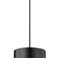 Z-Lite Counterpoint 12" 1-Light Matte Black Steel and White Fabric Pendant Light