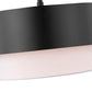 Z-Lite Counterpoint 12" 1-Light Matte Black Steel and White Fabric Pendant Light