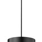 Z-Lite Counterpoint 12" 1-Light Matte Black Steel and White Fabric Pendant Light