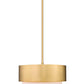 Z-Lite Counterpoint 12" 1-Light Modern Gold Steel and White Fabric Pendant Light