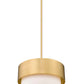 Z-Lite Counterpoint 12" 1-Light Modern Gold Steel and White Fabric Pendant Light