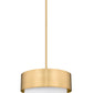 Z-Lite Counterpoint 12" 1-Light Modern Gold Steel and White Fabric Pendant Light
