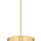 Z-Lite Counterpoint 12" 1-Light Modern Gold Steel and White Fabric Pendant Light