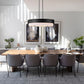 Z-Lite Counterpoint 16" 5-Light Matte Black Steel and White Fabric Linear Chandelier