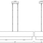 Z-Lite Counterpoint 16" 5-Light Matte Black Steel and White Fabric Linear Chandelier
