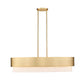 Z-Lite Counterpoint 16" 5-Light Modern Gold Steel and White Fabric Linear Chandelier