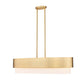 Z-Lite Counterpoint 16" 5-Light Modern Gold Steel and White Fabric Linear Chandelier