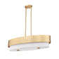 Z-Lite Counterpoint 16" 5-Light Modern Gold Steel and White Fabric Linear Chandelier