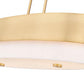 Z-Lite Counterpoint 16" 5-Light Modern Gold Steel and White Fabric Linear Chandelier
