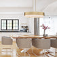 Z-Lite Counterpoint 16" 5-Light Modern Gold Steel and White Fabric Linear Chandelier