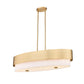 Z-Lite Counterpoint 16" 5-Light Modern Gold Steel and White Fabric Linear Chandelier