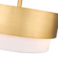 Z-Lite Counterpoint 18" 3-Light Modern Gold Steel and White Fabric Semi Flush Mount Light
