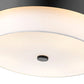 Z-Lite Counterpoint 24" 5-Light Matte Black Steel and White Fabric Shade Chandelier