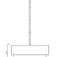Z-Lite Counterpoint 24" 5-Light Matte Black Steel and White Fabric Shade Chandelier