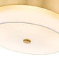 Z-Lite Counterpoint 24" 5-Light Modern Gold Steel and White Fabric Shade Chandelier