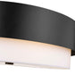 Z-Lite Counterpoint 32" 6-Light Matte Black Steel and White Fabric Shade Chandelier