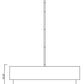 Z-Lite Counterpoint 32" 6-Light Matte Black Steel and White Fabric Shade Chandelier