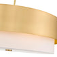 Z-Lite Counterpoint 32" 6-Light Modern Gold Steel and White Fabric Shade Chandelier