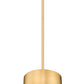 Z-Lite Counterpoint 7" 1-Light Modern Gold Steel and White Fabric Pendant Light