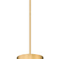 Z-Lite Counterpoint 7" 1-Light Modern Gold Steel and White Fabric Pendant Light