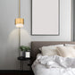 Z-Lite Counterpoint 7" 1-Light Modern Gold Steel and White Fabric Pendant Light