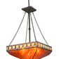 Z-Lite Crimson 17" 3-Light Java Bronze Pendant Light With Mica and Amber Glass Shade