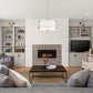 Z-Lite Dalton 17" 3-Light Brushed Nickel Pendant Light With White Fabric Shade