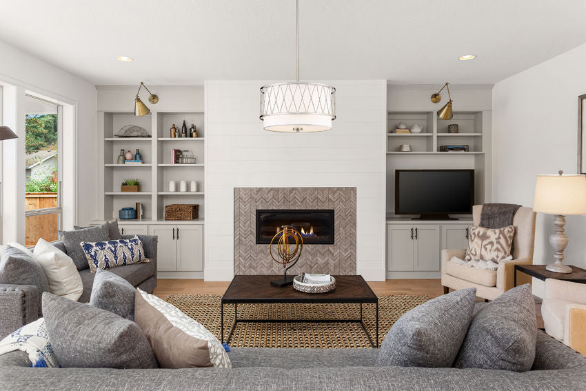Z-Lite Dalton 17" 3-Light Brushed Nickel Pendant Light With White Fabric Shade