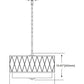 Z-Lite Dalton 17" 3-Light Brushed Nickel Pendant Light With White Fabric Shade