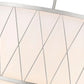 Z-Lite Dalton 24" 4-Light Brushed Nickel Pendant Light With White Fabric Shade