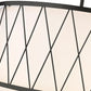 Z-Lite Dalton 24" 4-Light Matte Black Pendant Light With White Fabric Shade
