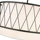 Z-Lite Dalton 32" 5-Light Matte Black Pendant Light With White Fabric Shade