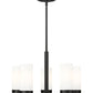 Z-Lite Danica 20" 5-Light Matte Black Steel Chandelier With White Glass Shade