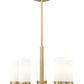 Z-Lite Danica 20" 5-Light Modern Gold Steel Chandelier With White Glass Shade