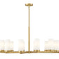 Z-Lite Danica 39" 12-Light Modern Gold Steel Chandelier With White Glass Shade