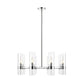 Z-Lite Datus 32" 8-Light Polished Nickel Chandelier With Clear Glass Shade
