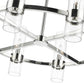 Z-Lite Datus 32" 8-Light Polished Nickel Chandelier With Clear Glass Shade