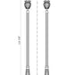 Z-Lite Davina 10" W x 114" H 3-Light Black Aluminum Outdoor Post Mounted Fixture With Clear Ribbed Glass Shade