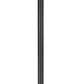 Z-Lite Davina 10" W x 114" H 3-Light Black Aluminum Outdoor Post Mounted Fixture With Clear Ribbed Glass Shade