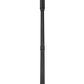 Z-Lite Davina 12-Light Candelabra Bulb Base Black Aluminum Frame Clear Ribbed Glass Shade Outdoor Post Mounted Fixture