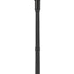 Z-Lite Davina 12-Light Candelabra Bulb Base Black Aluminum Frame Clear Ribbed Glass Shade Outdoor Post Mounted Fixture