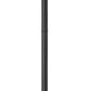 Z-Lite Davina 12" W x 119" H 4-Light Black Aluminum Outdoor Post Mounted Fixture With Clear Ribbed Glass Shade